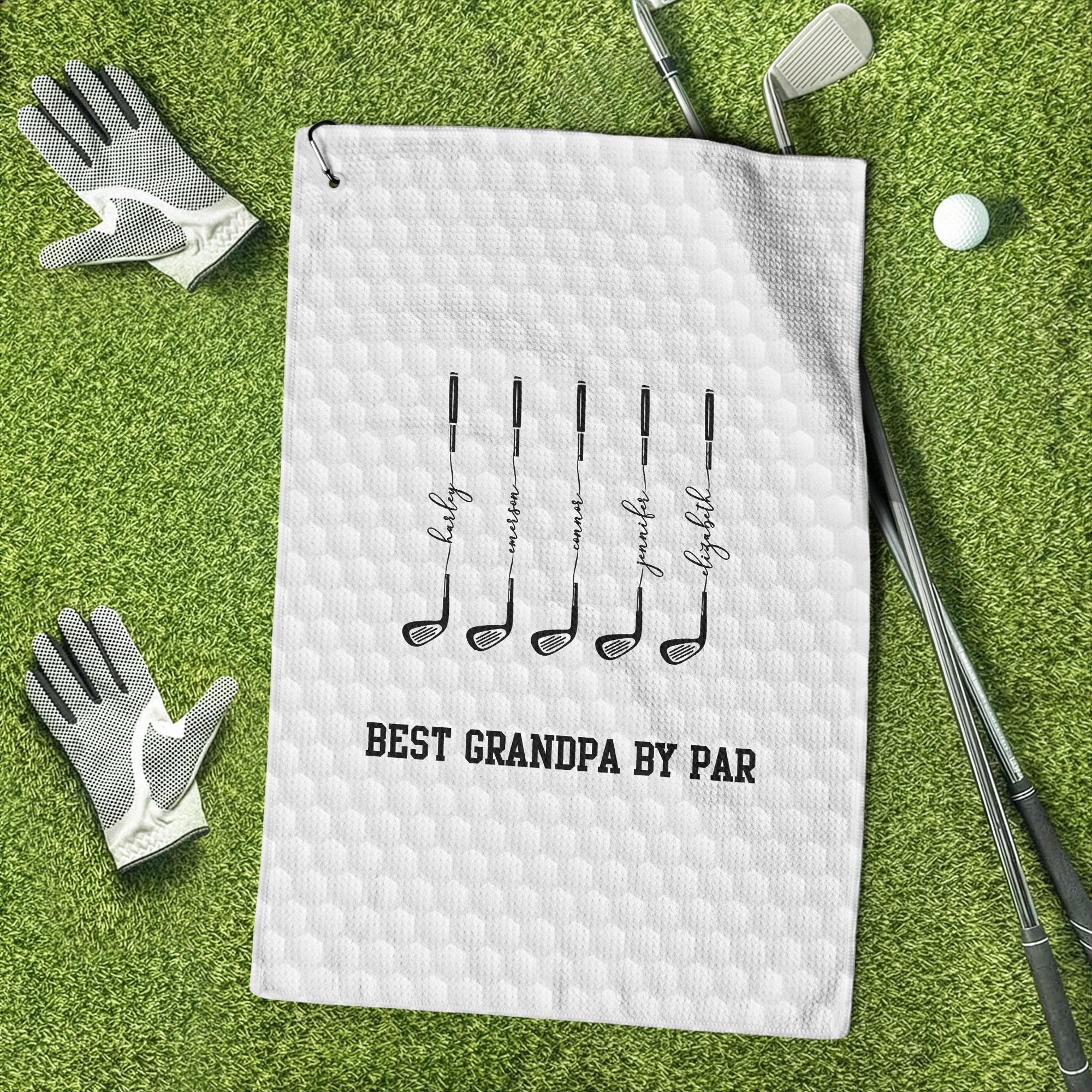 Best Dad By Par Best Grandpa By Par Personalized Golf Towel