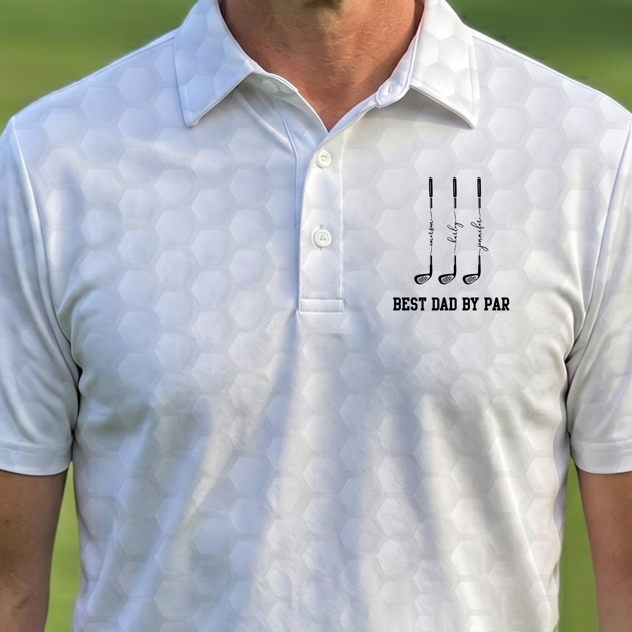Best Dad By Par Best Grandpa By Par Personalized Polo Shirt