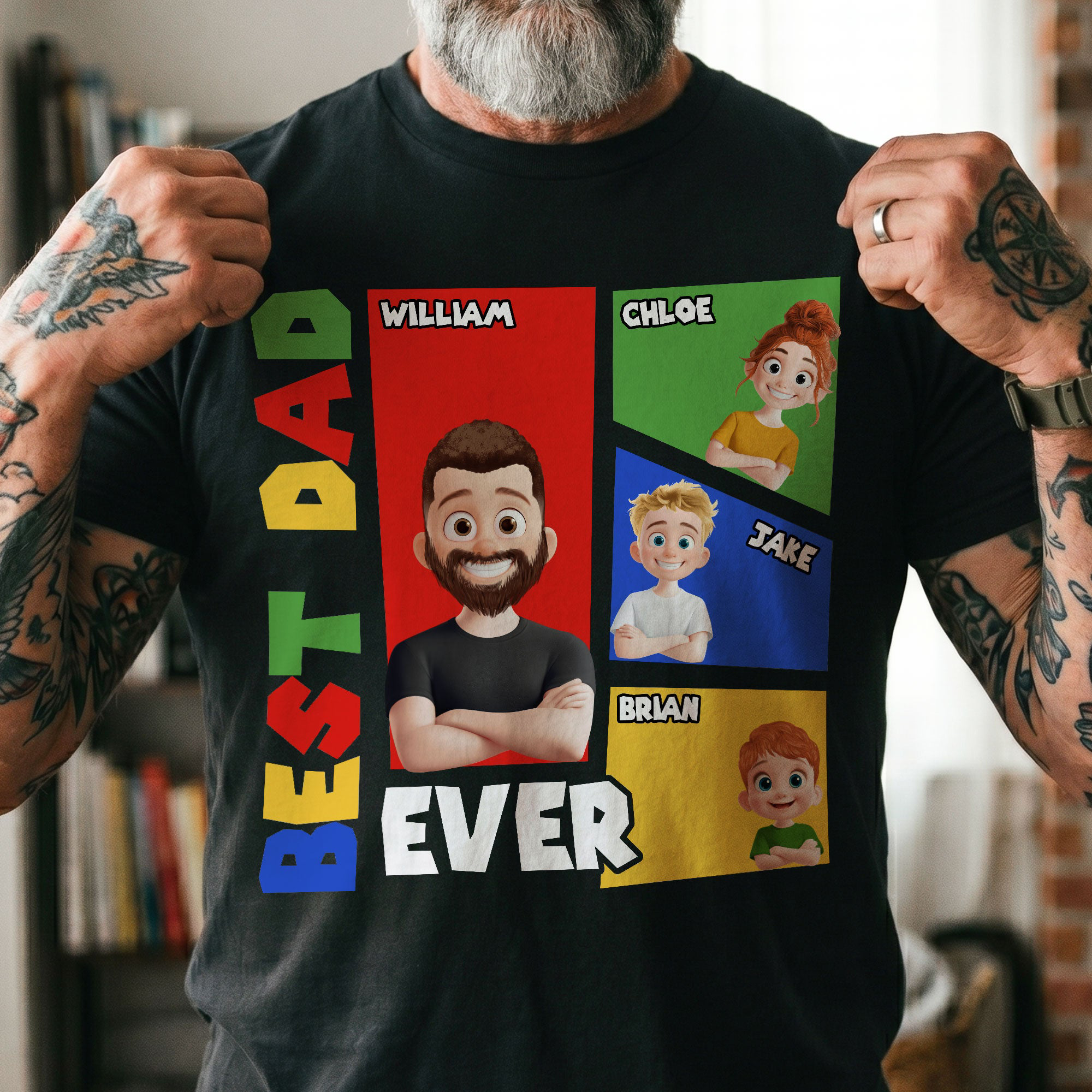 Best Dad Ever Arcade Theme Personalized Shirt