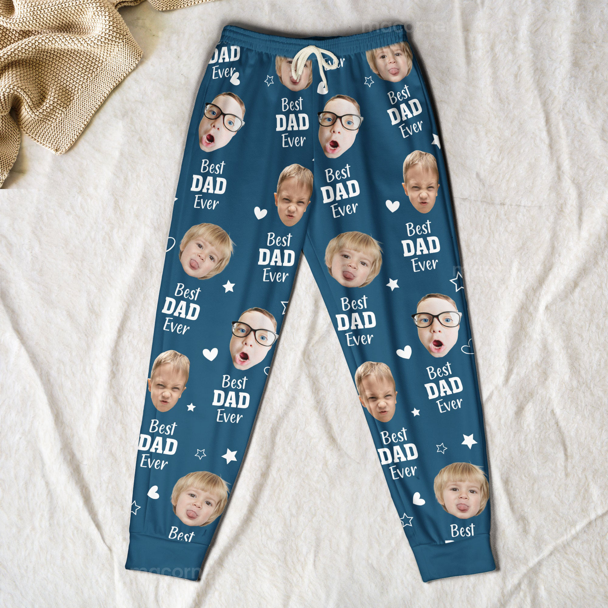 Best Dad Ever Personalized Photo Sweatpants
