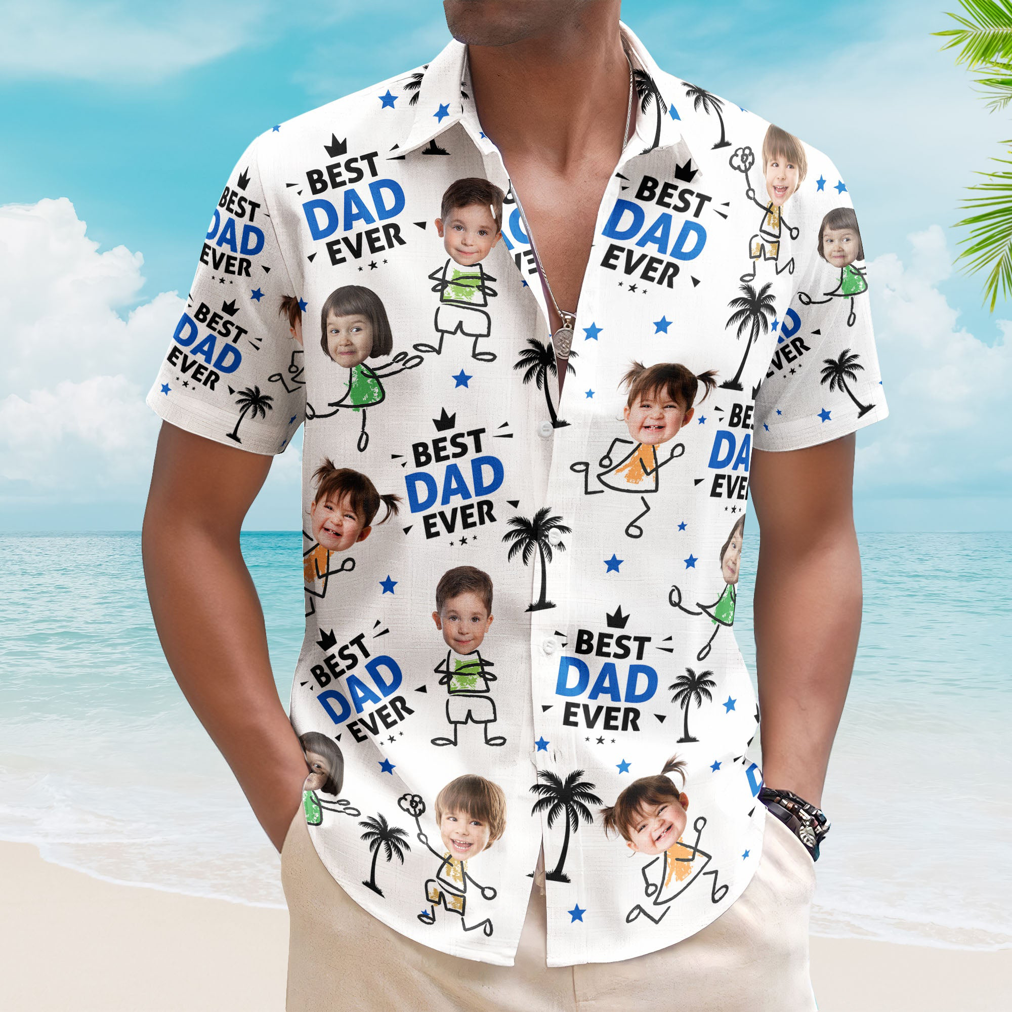 Best Dad Ever Personalized Hawaiian Shirt