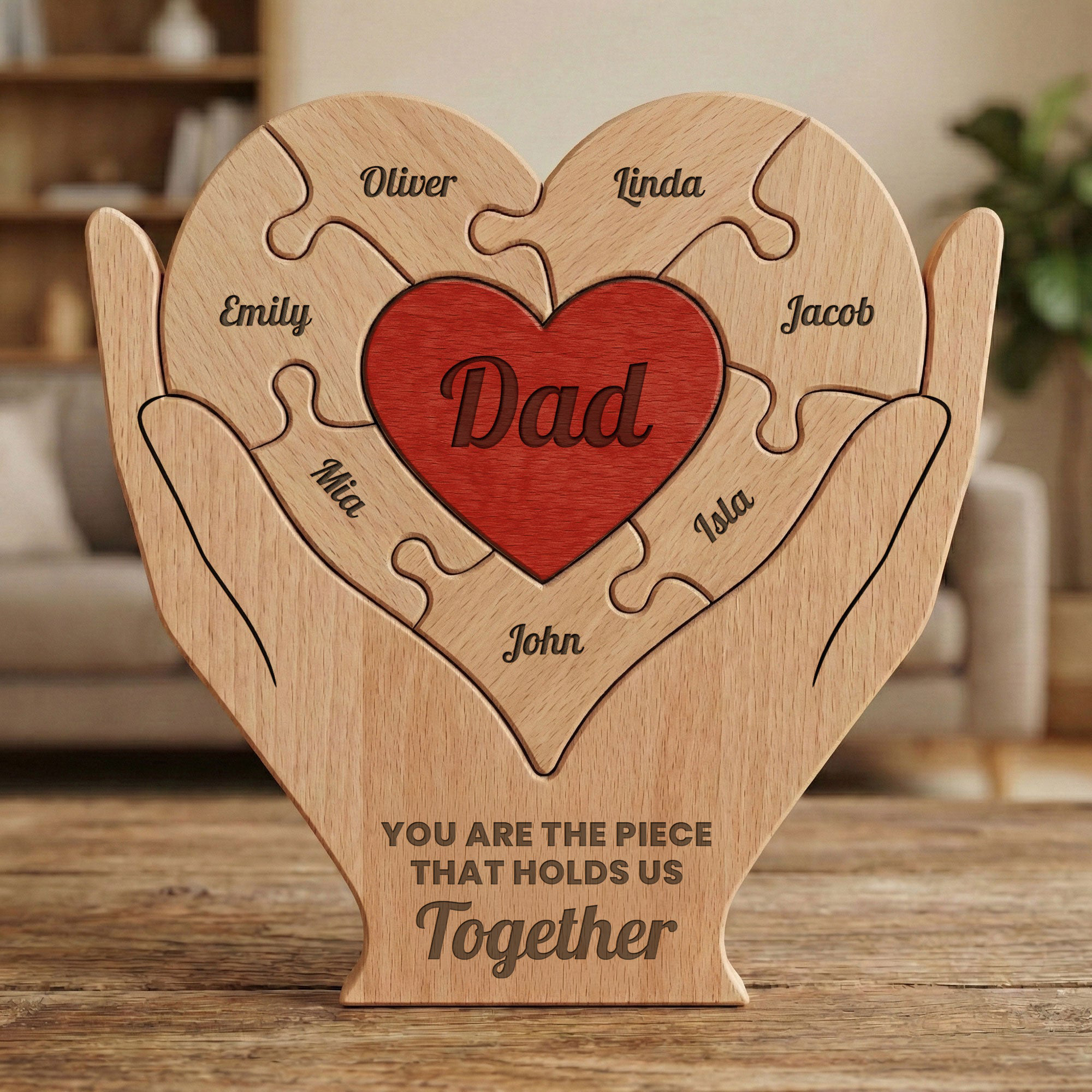 Dad Father Papa You Are The Piece That Holds Us Together Personalized Puzzle