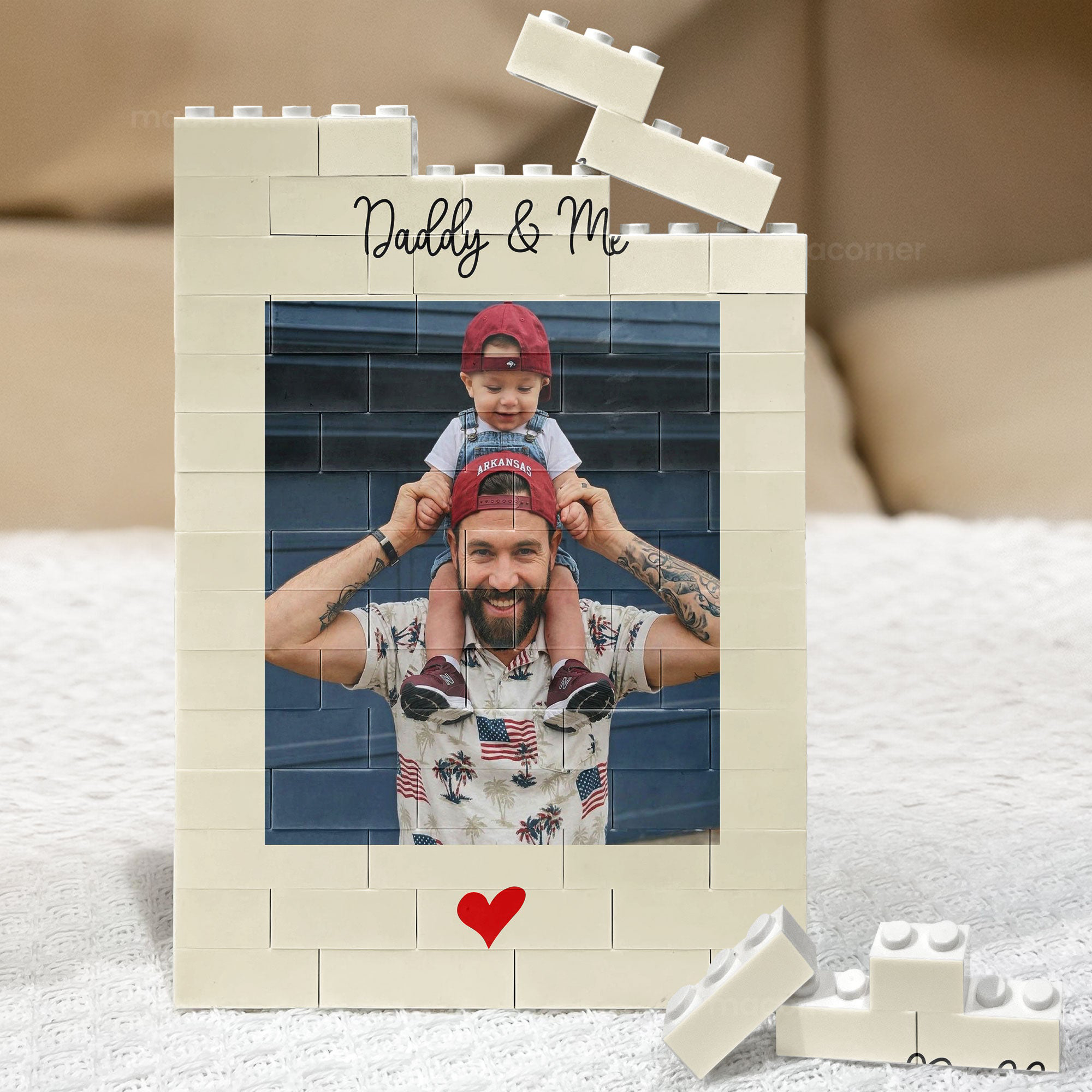 Daddy Me Personalized Rectangle Building Brick