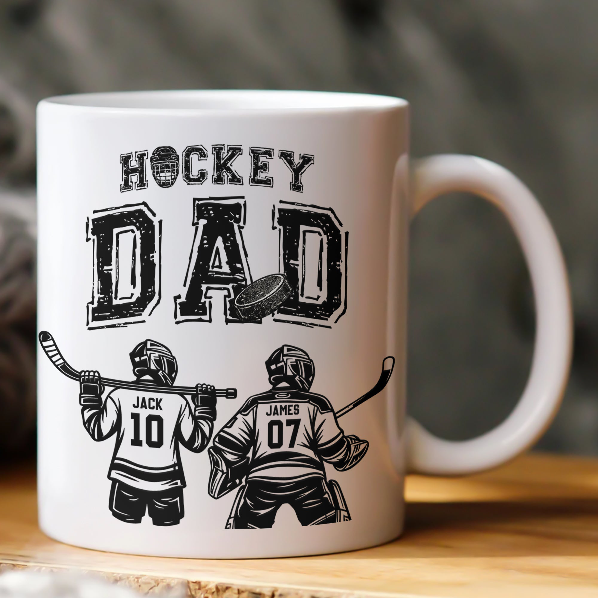 Fathers Day Gifts Hockey Dad Daddy Grandpa Personalized Mug