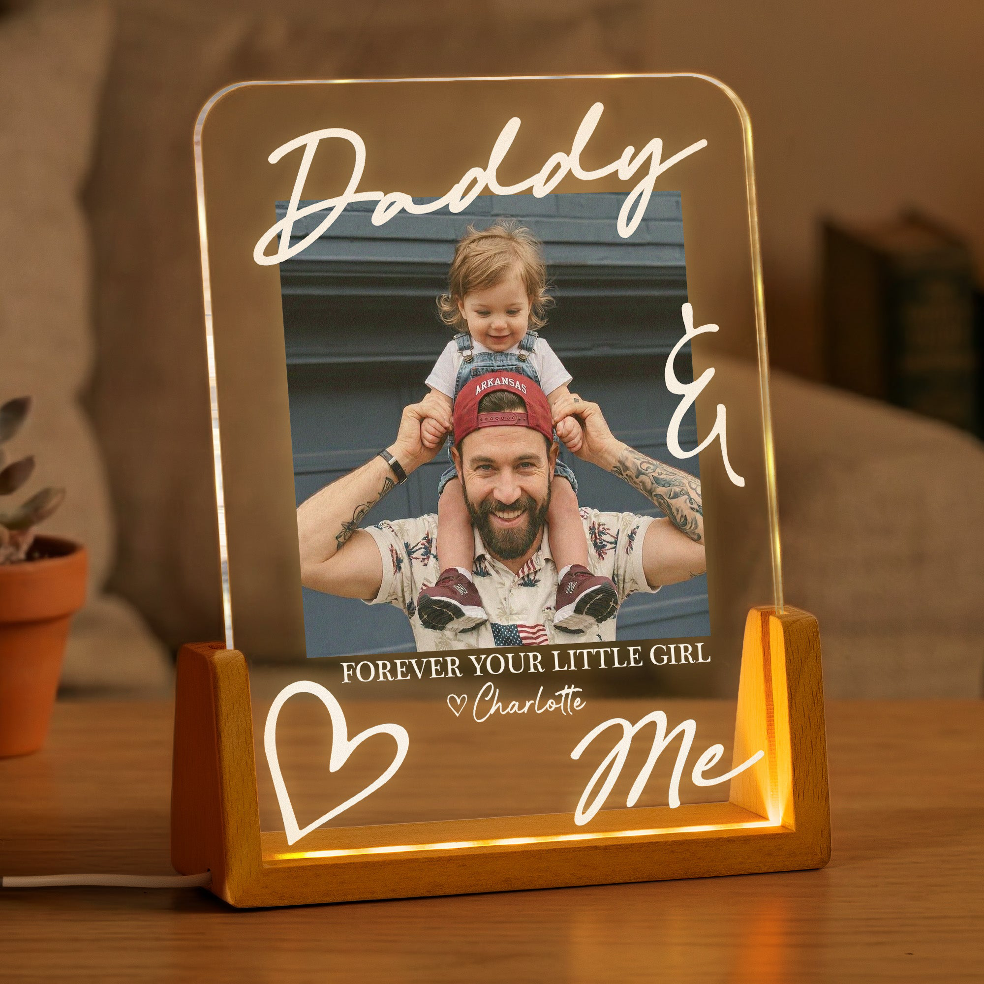 Forever Your Little Girl Personalized Night Light