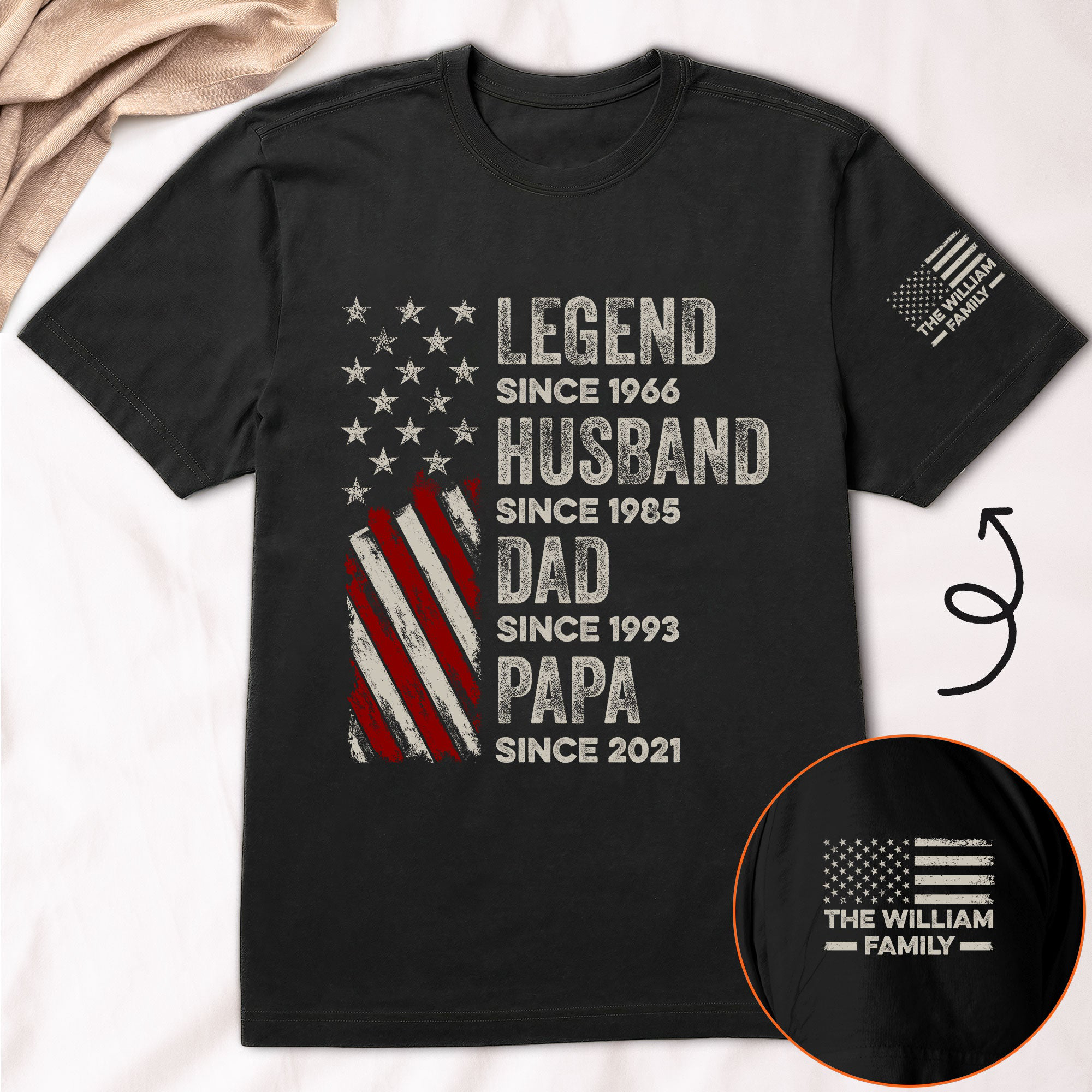 Legend Husband Dad And Grandpa Custom Family Name Personalized Shirt