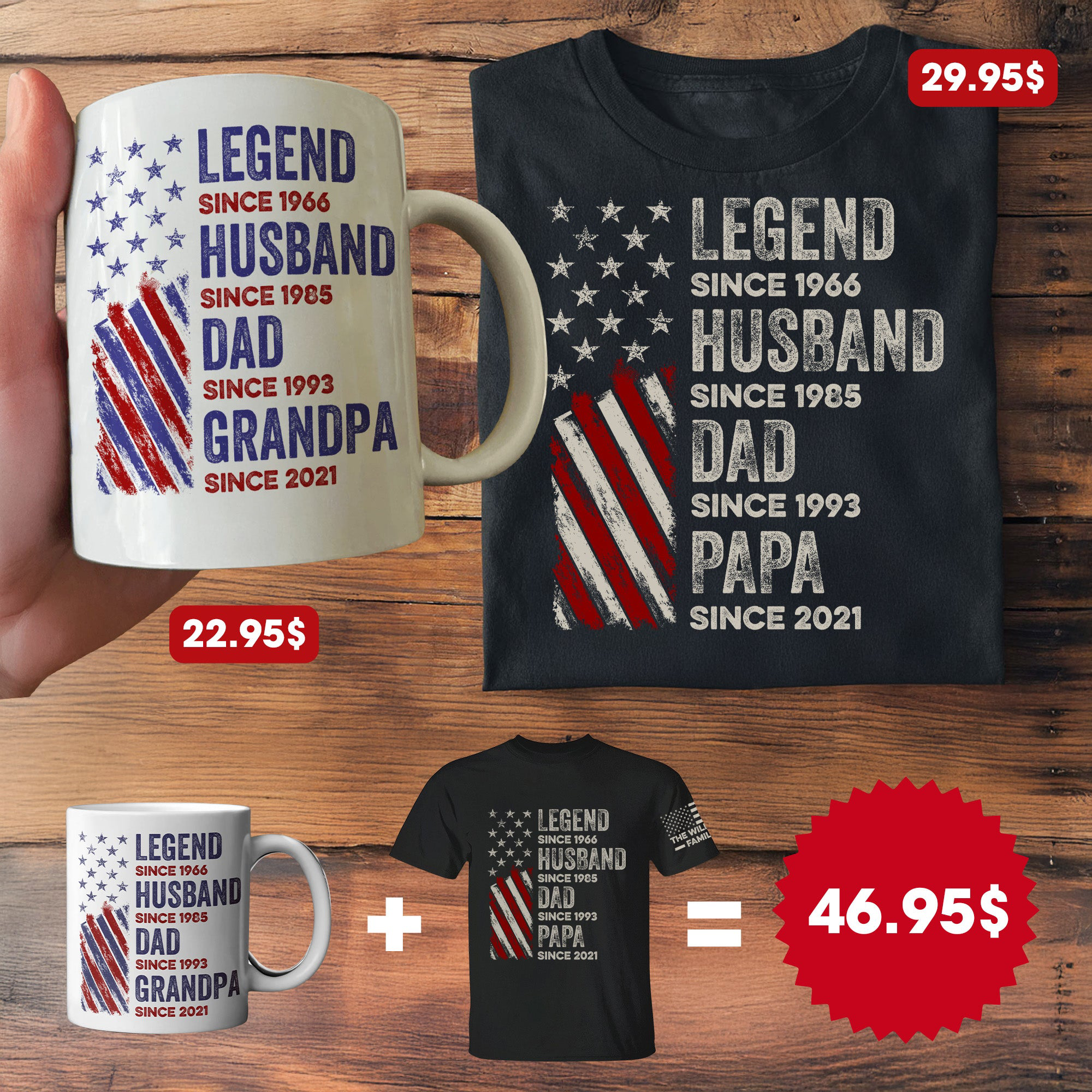 Legend Husband Dad And Grandpa Gift Box Set
