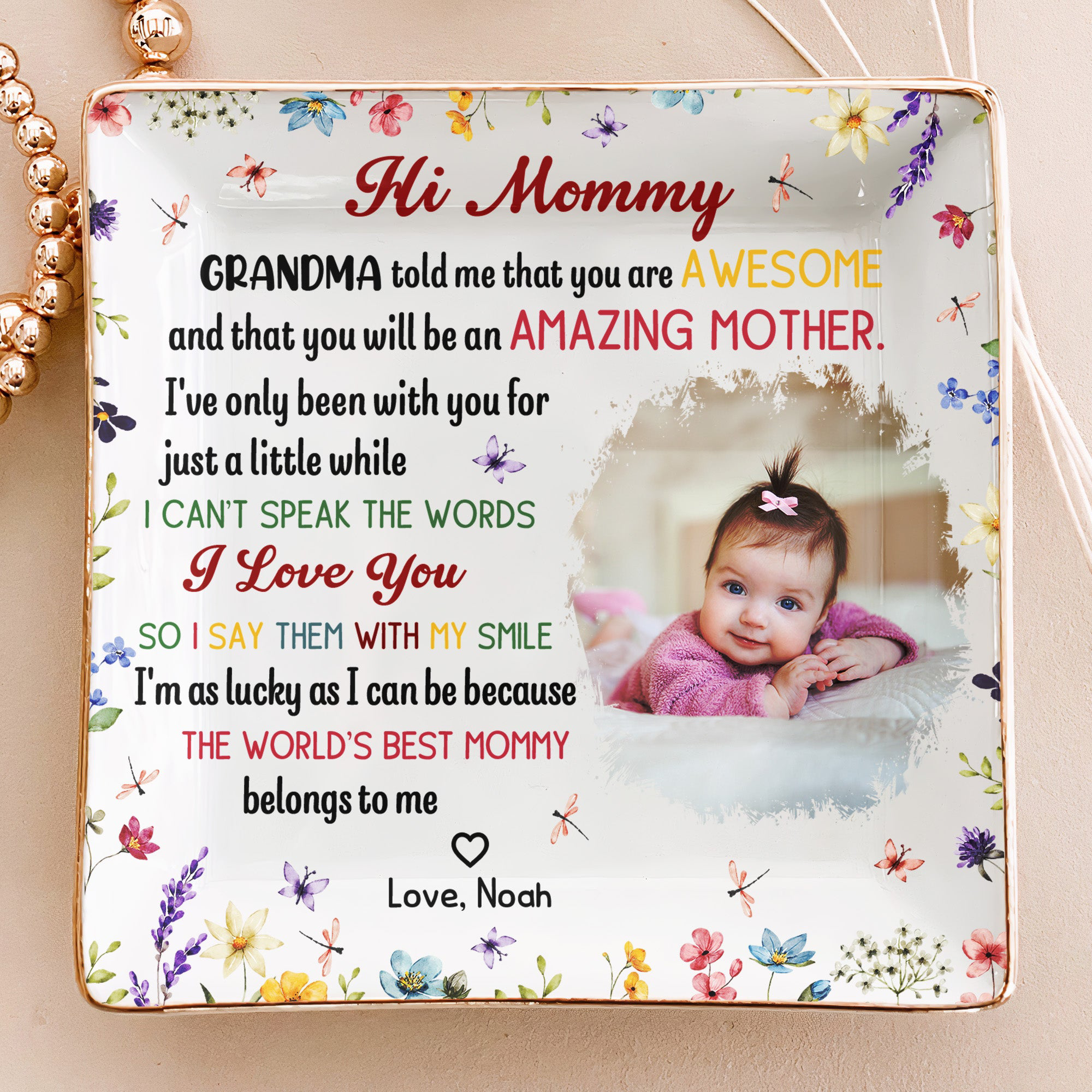 The Best Mommy Belongs To Me First Mom - Photo Jewelry Dish