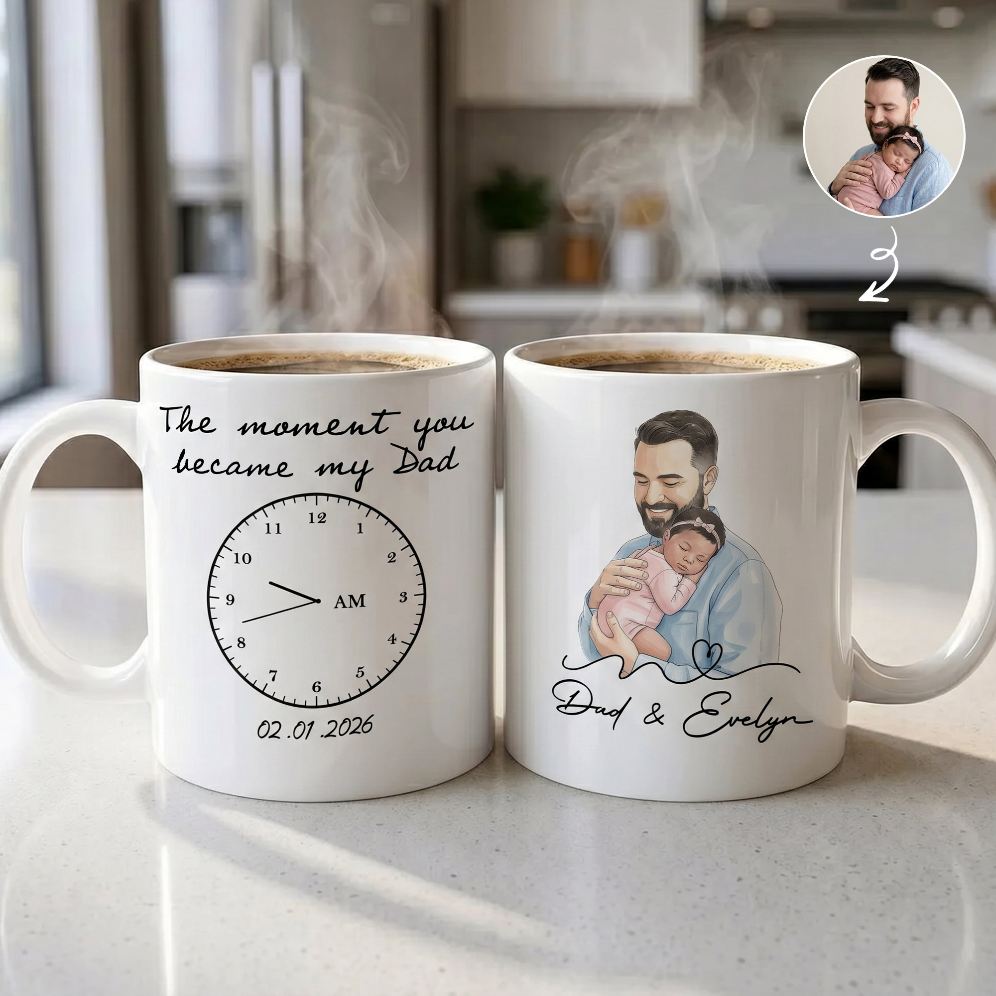The Moment You Became My Dad Personalized Mug