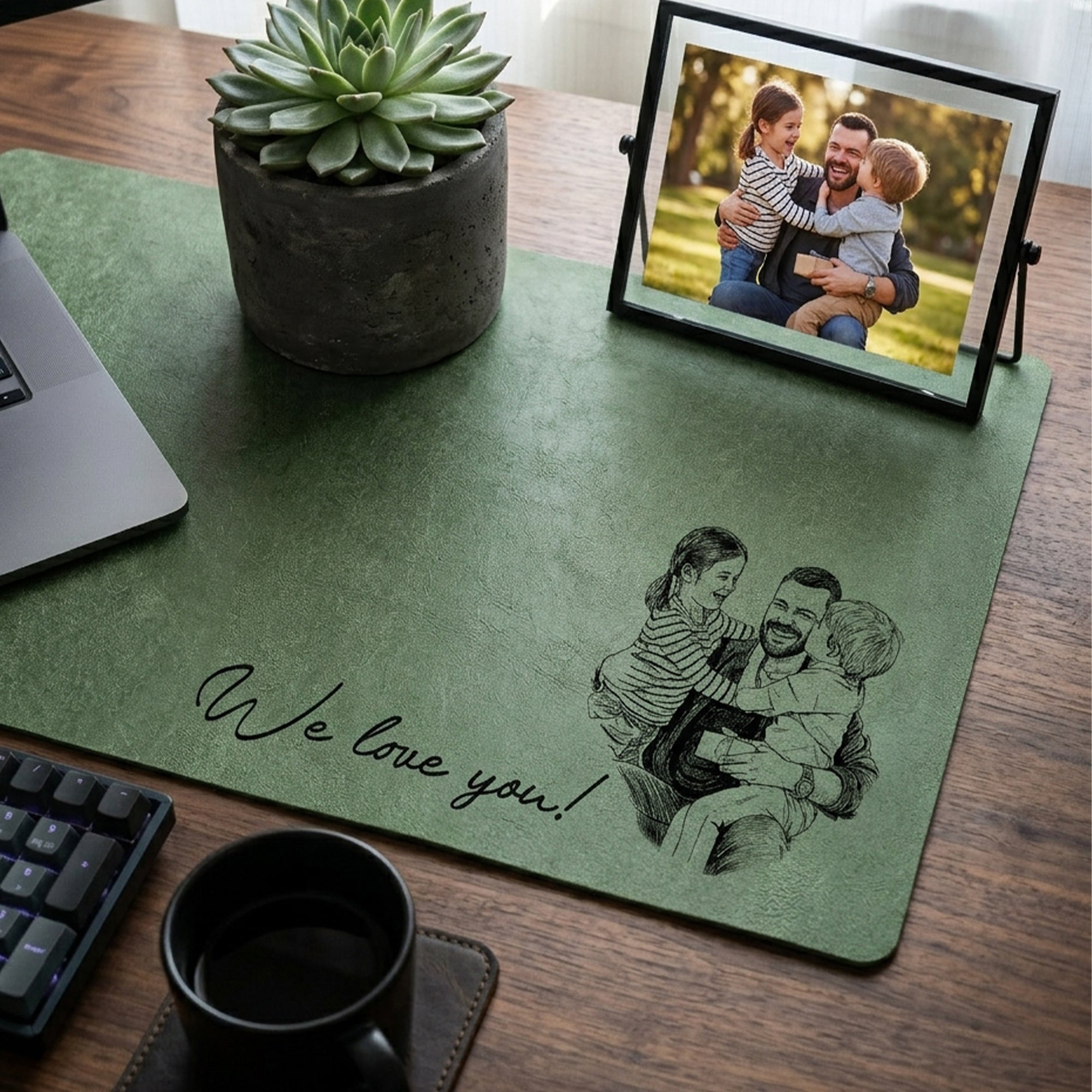 We Love You Personalized Desk Mat